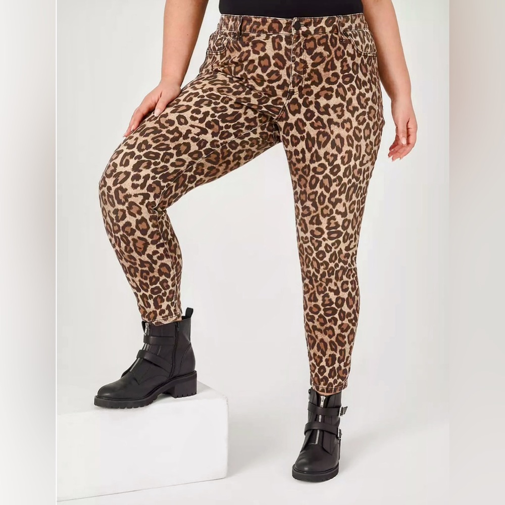 Lane Bryant Signature Fit Leopard Print Jeans, sz 22 - Ships Free!